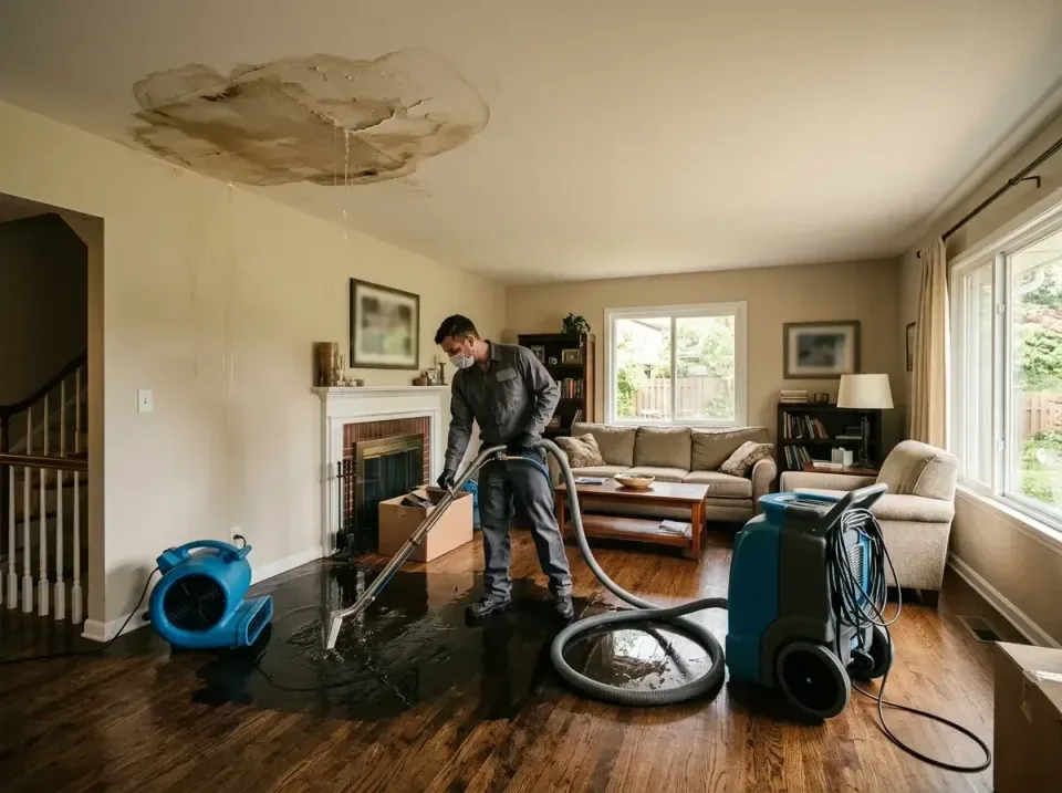 attic-pipe-burst-ceiling-drip-008 — frequently asked questions, Water Damage Restoration & Carpet Care in Edwardsville, IL